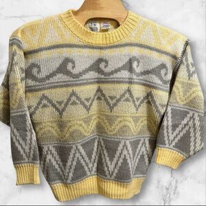 Vintage Together Sweater Womens Large Colorful Knit Sweater